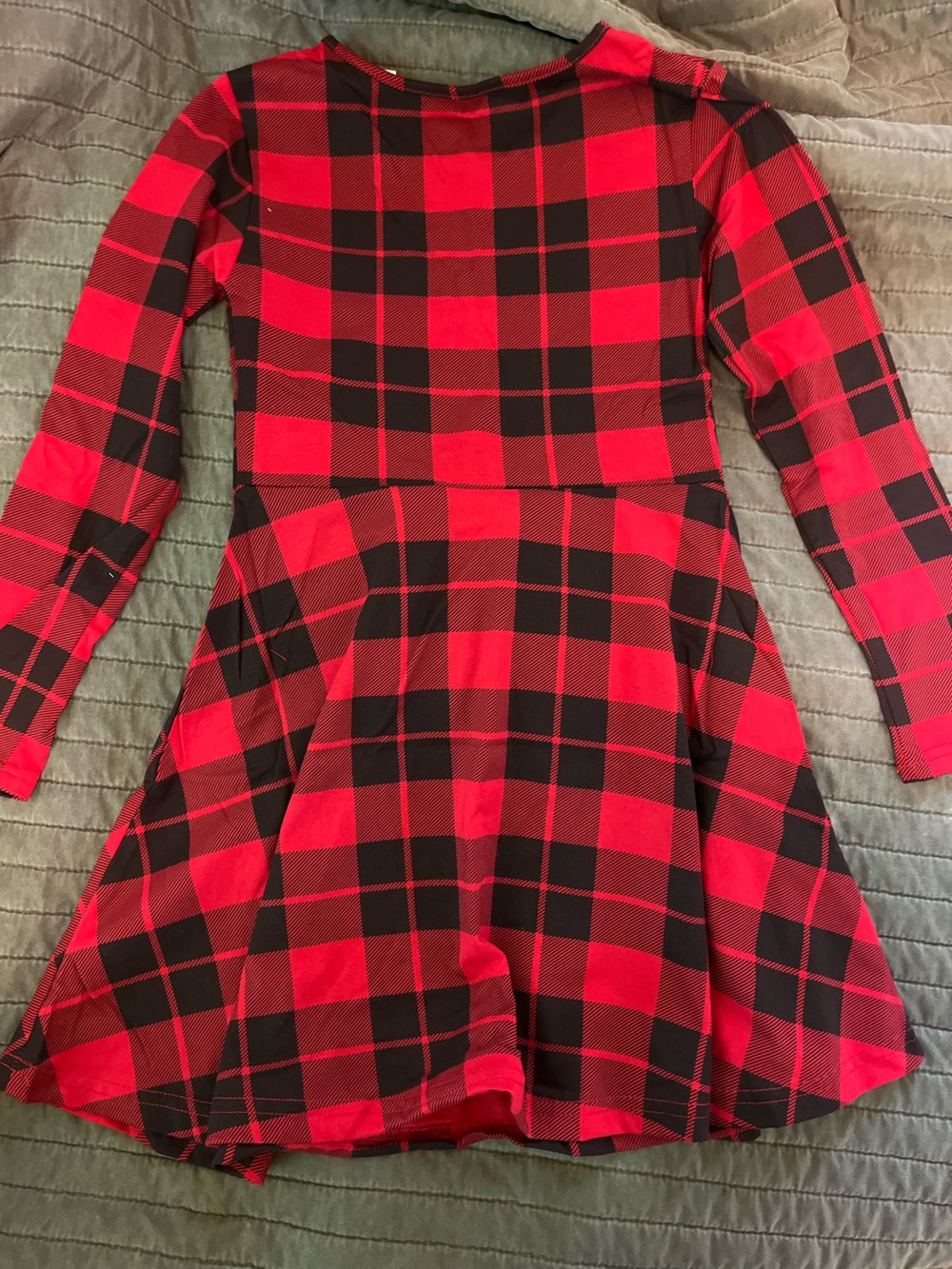 The Children's Place Red and Black Plaid Long-Sleeve Dress - Picture 4 of 4